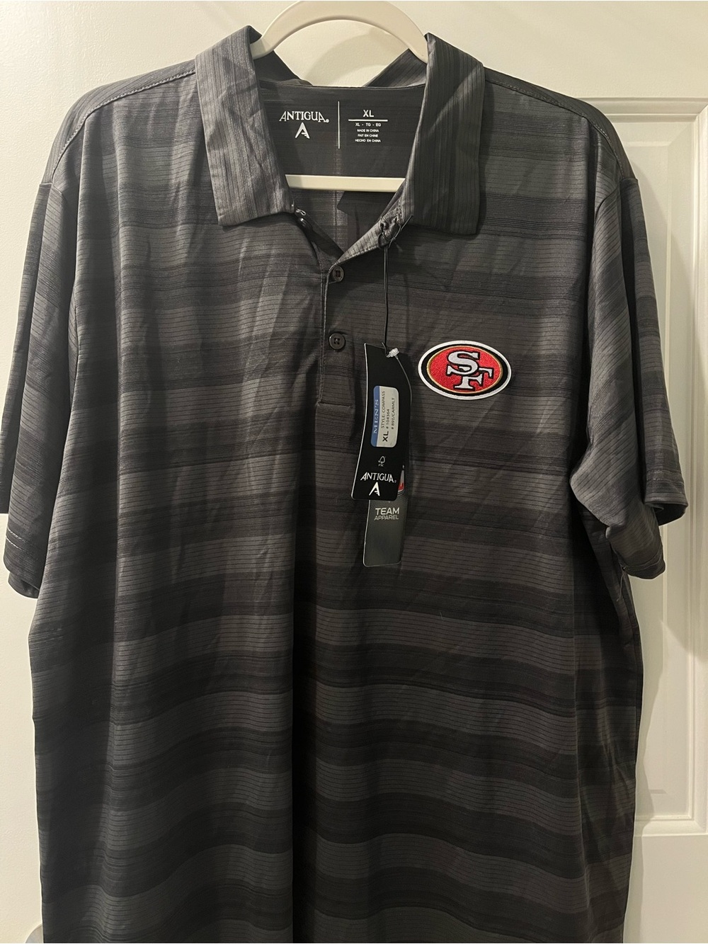 NWT Antigua Men’s Striped San Francisco 49ers Polo